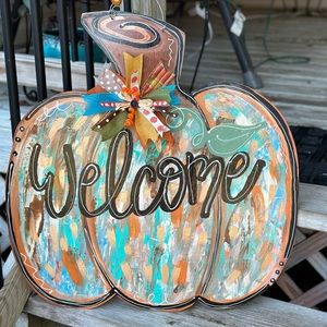Pumpkin Door Hanger